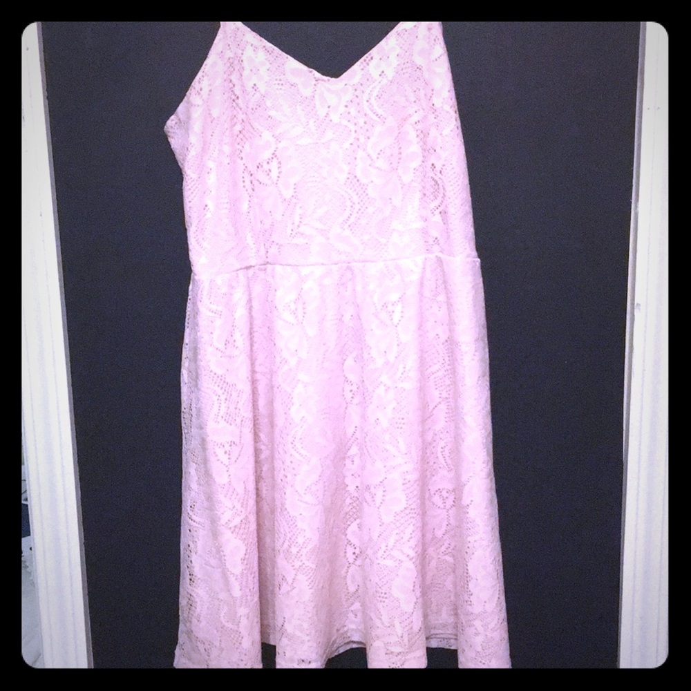Pink lace dress